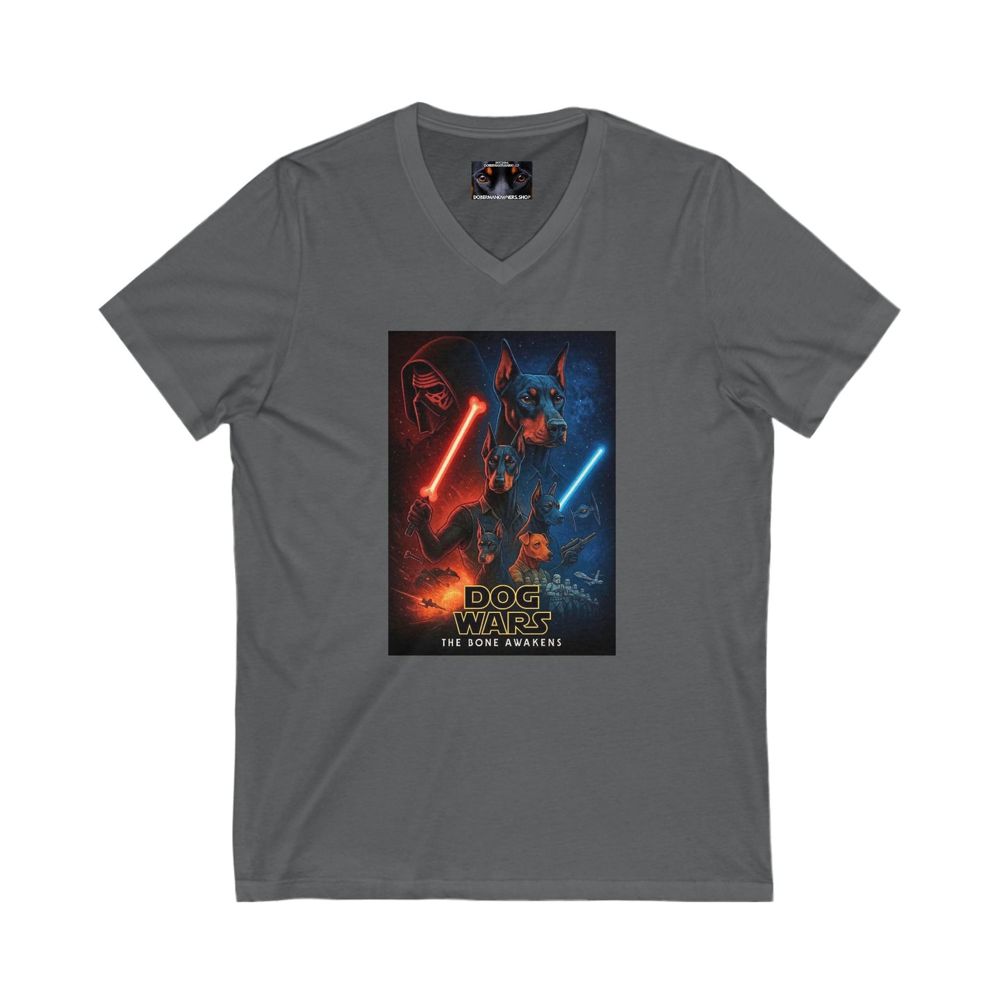 The Force 1 Private Label Unisex Jersey Short Sleeve V-Neck Tee