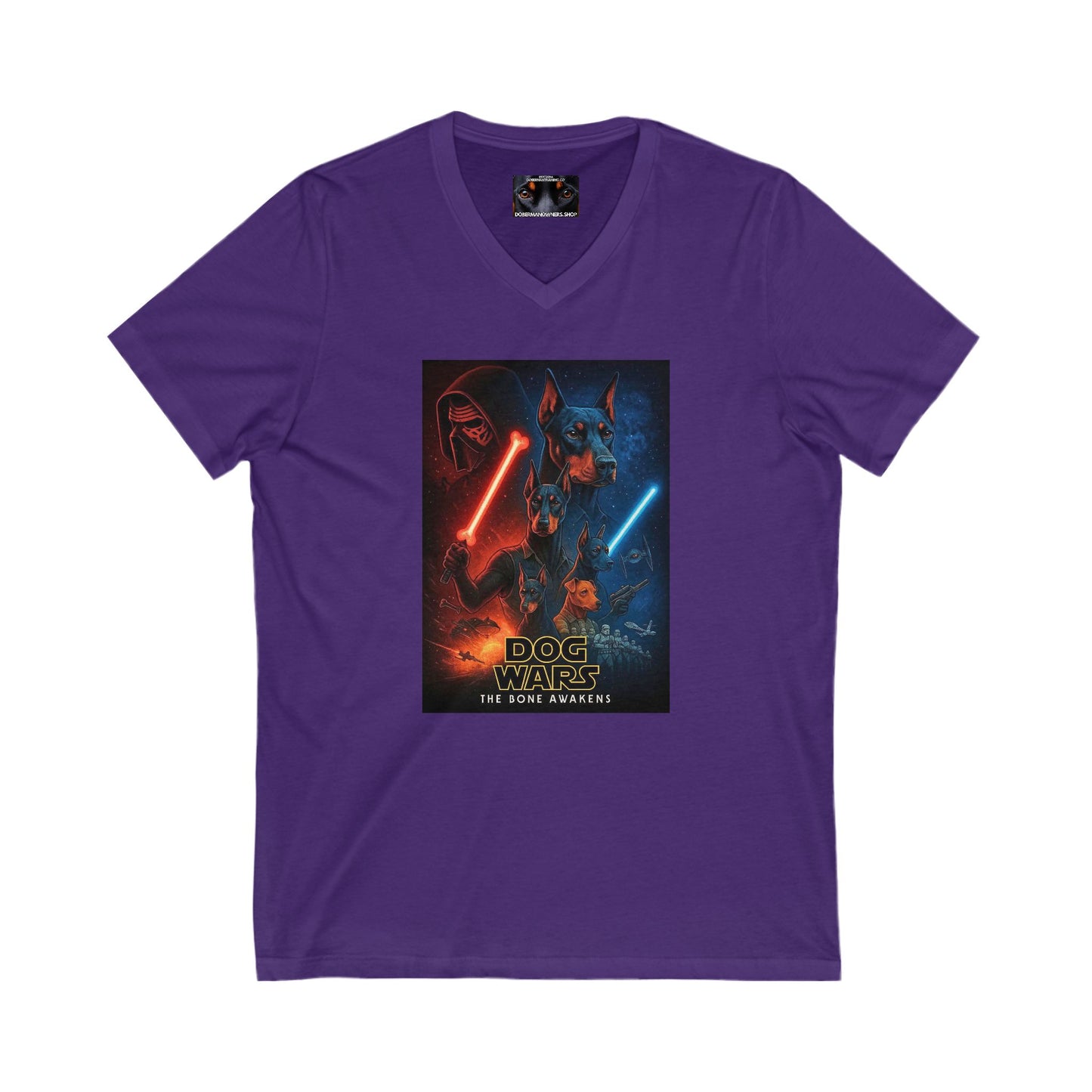 The Force 1 Private Label Unisex Jersey Short Sleeve V-Neck Tee