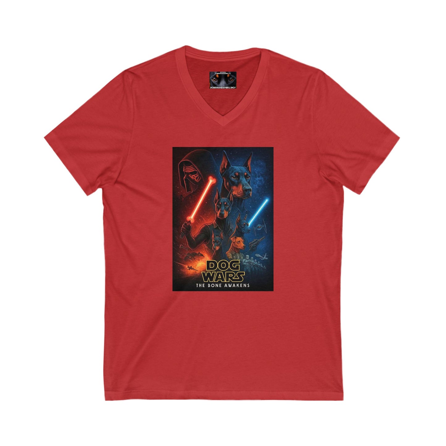 The Force 1 Private Label Unisex Jersey Short Sleeve V-Neck Tee