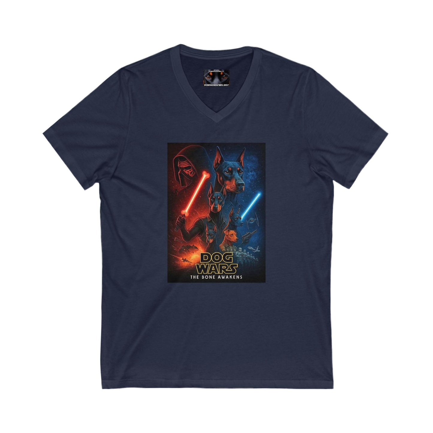The Force 1 Private Label Unisex Jersey Short Sleeve V-Neck Tee