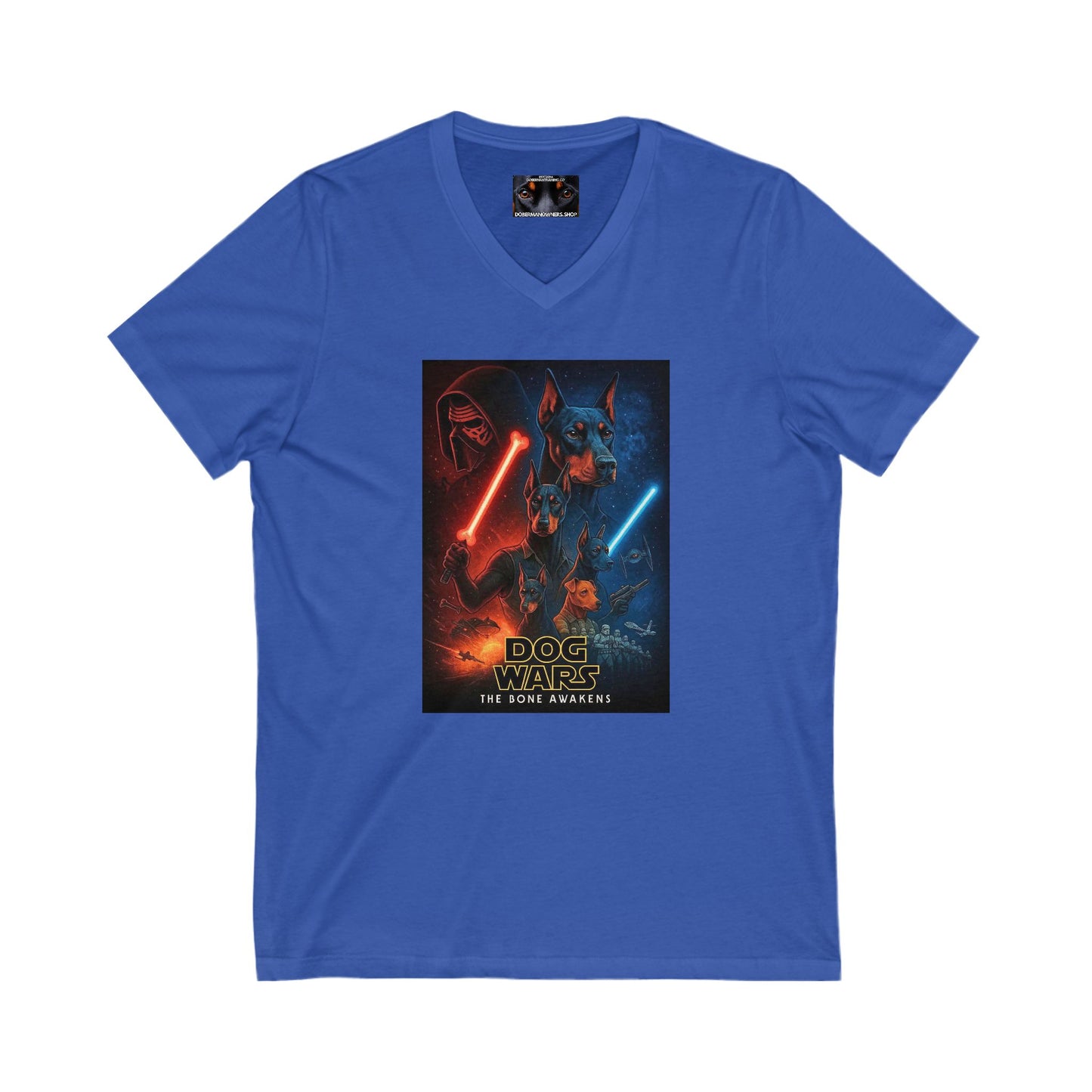 The Force 1 Private Label Unisex Jersey Short Sleeve V-Neck Tee