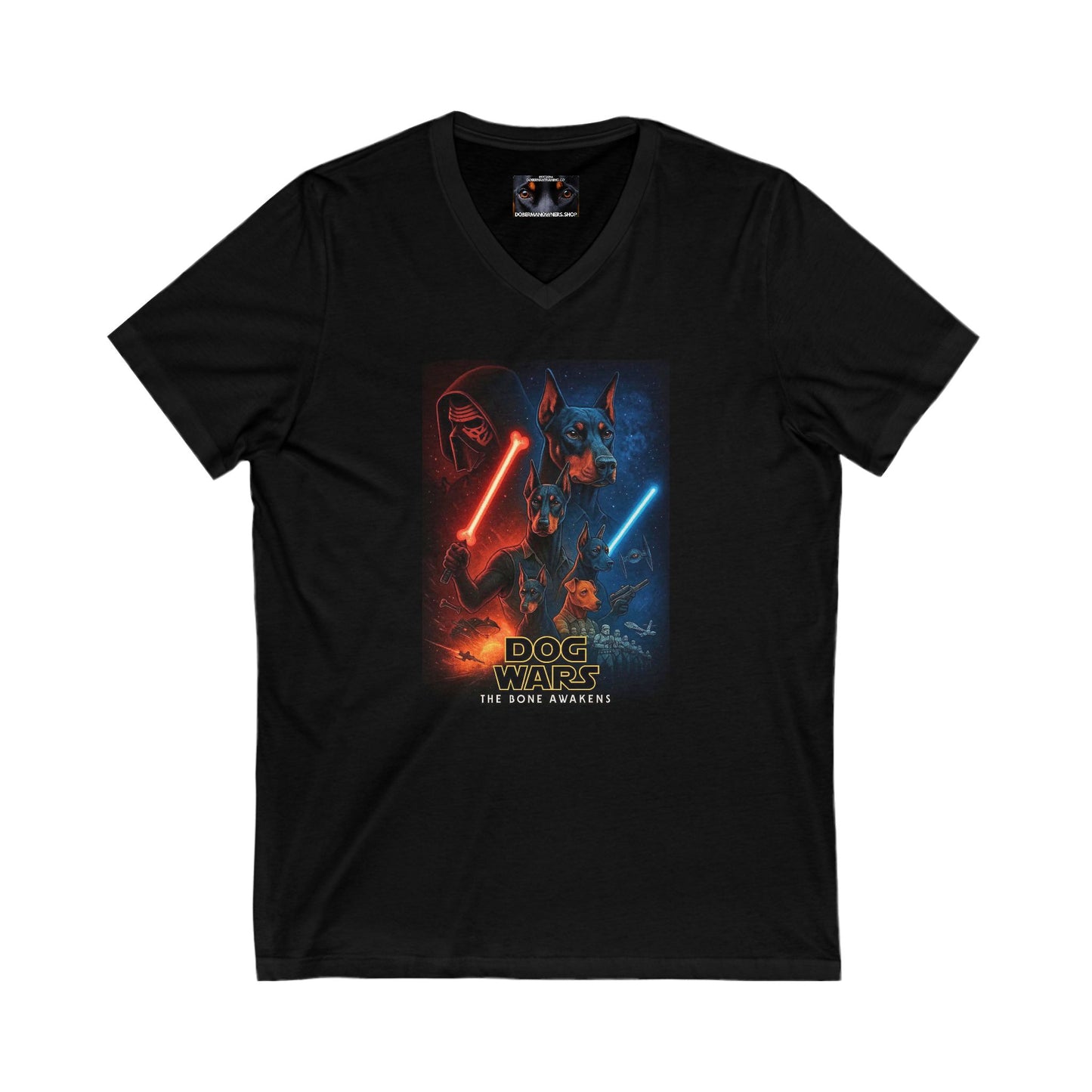 The Force 1 Private Label Unisex Jersey Short Sleeve V-Neck Tee