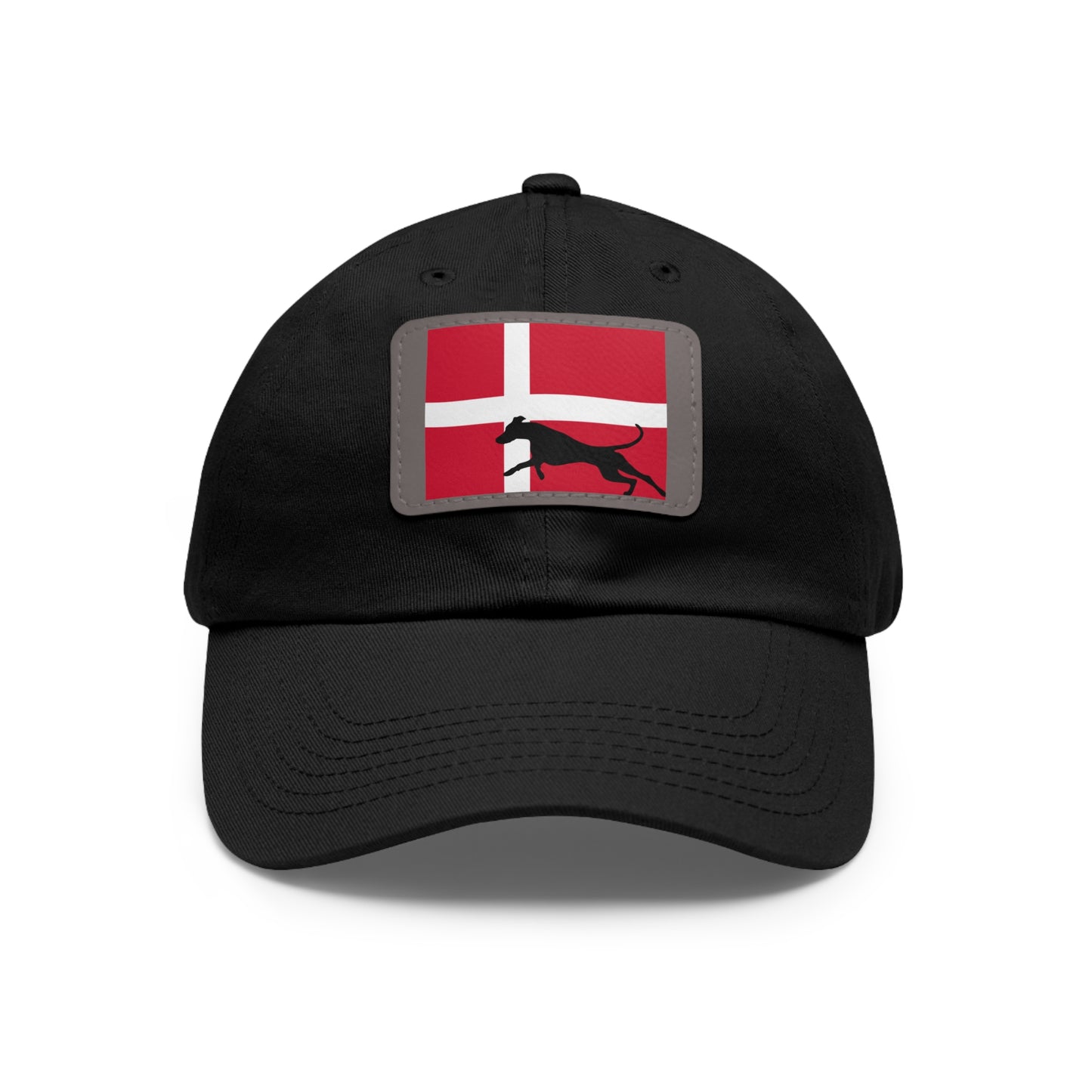 Doberman Denmark Protect 1 Dad Hat with Leather Patch (Rectangle)