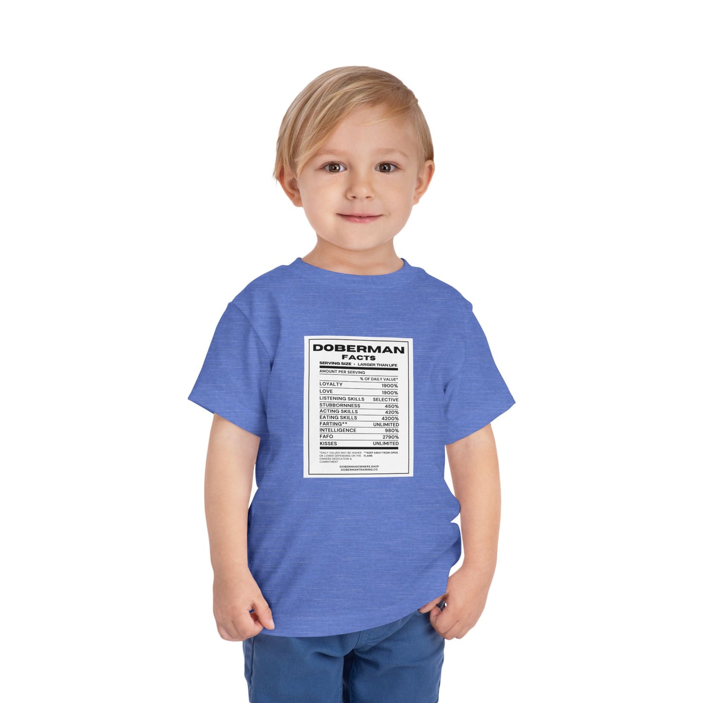 Doberman Facts 1 Toddler Short Sleeve Tee