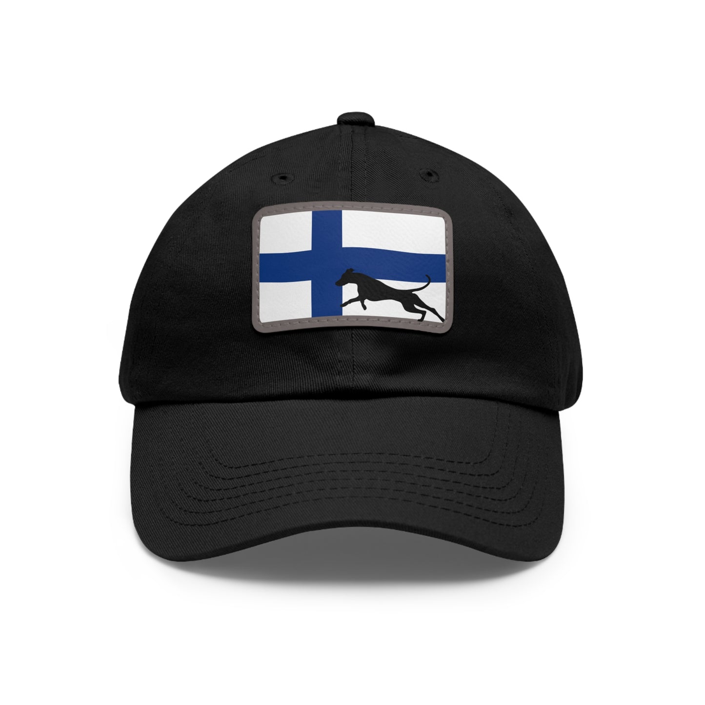 Doberman Protect Finland 2 Dad Hat with Leather Patch (Rectangle)