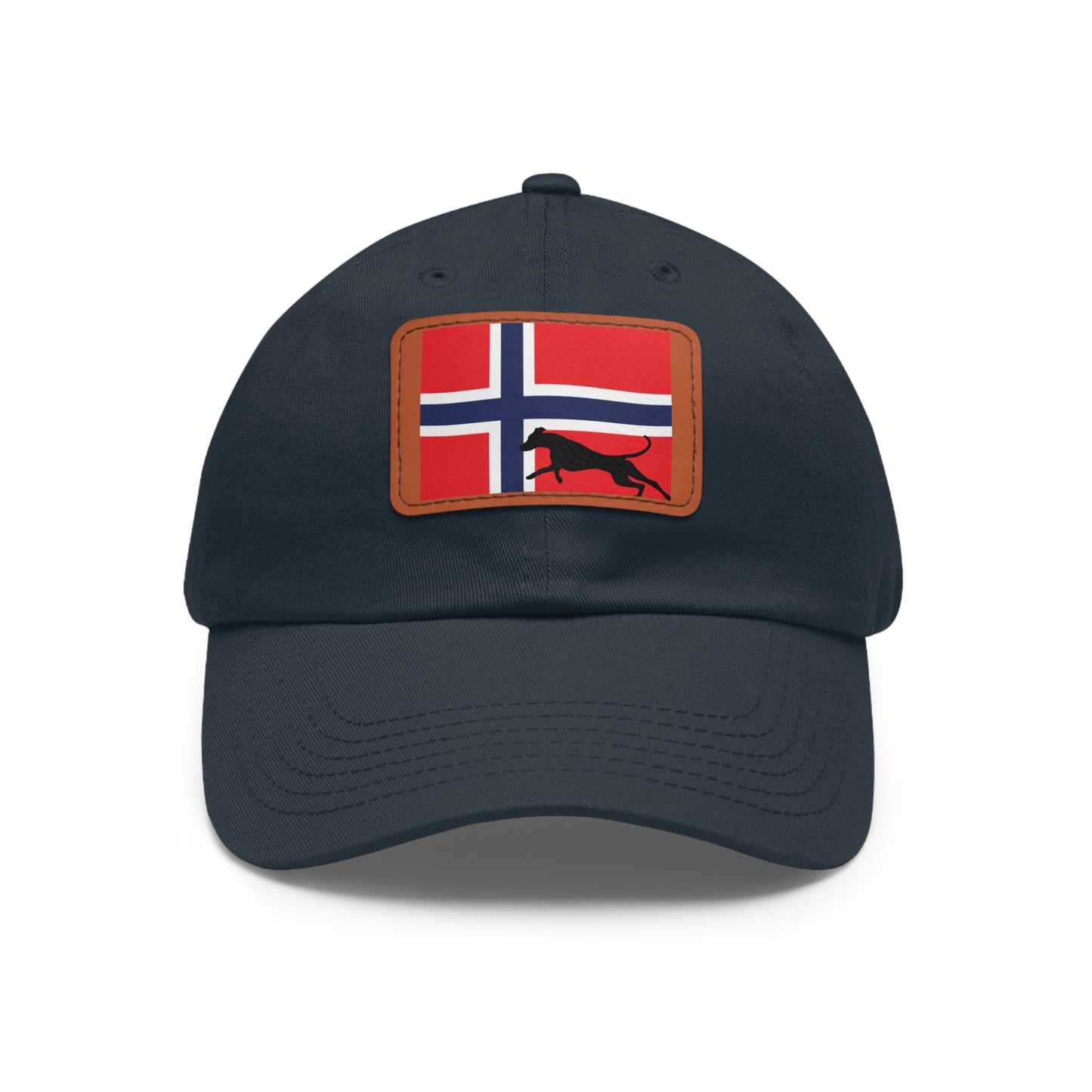 Doberman Norway Protect 1 Dad Hat with Leather Patch (Rectangle)