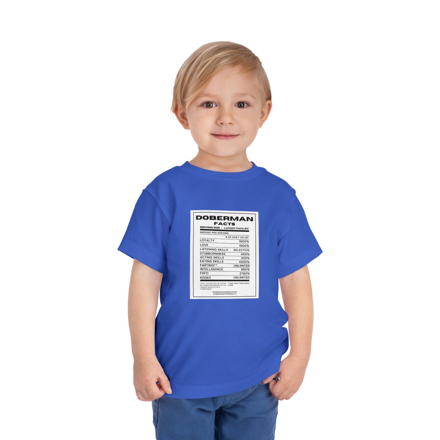Doberman Facts 1 Toddler Short Sleeve Tee