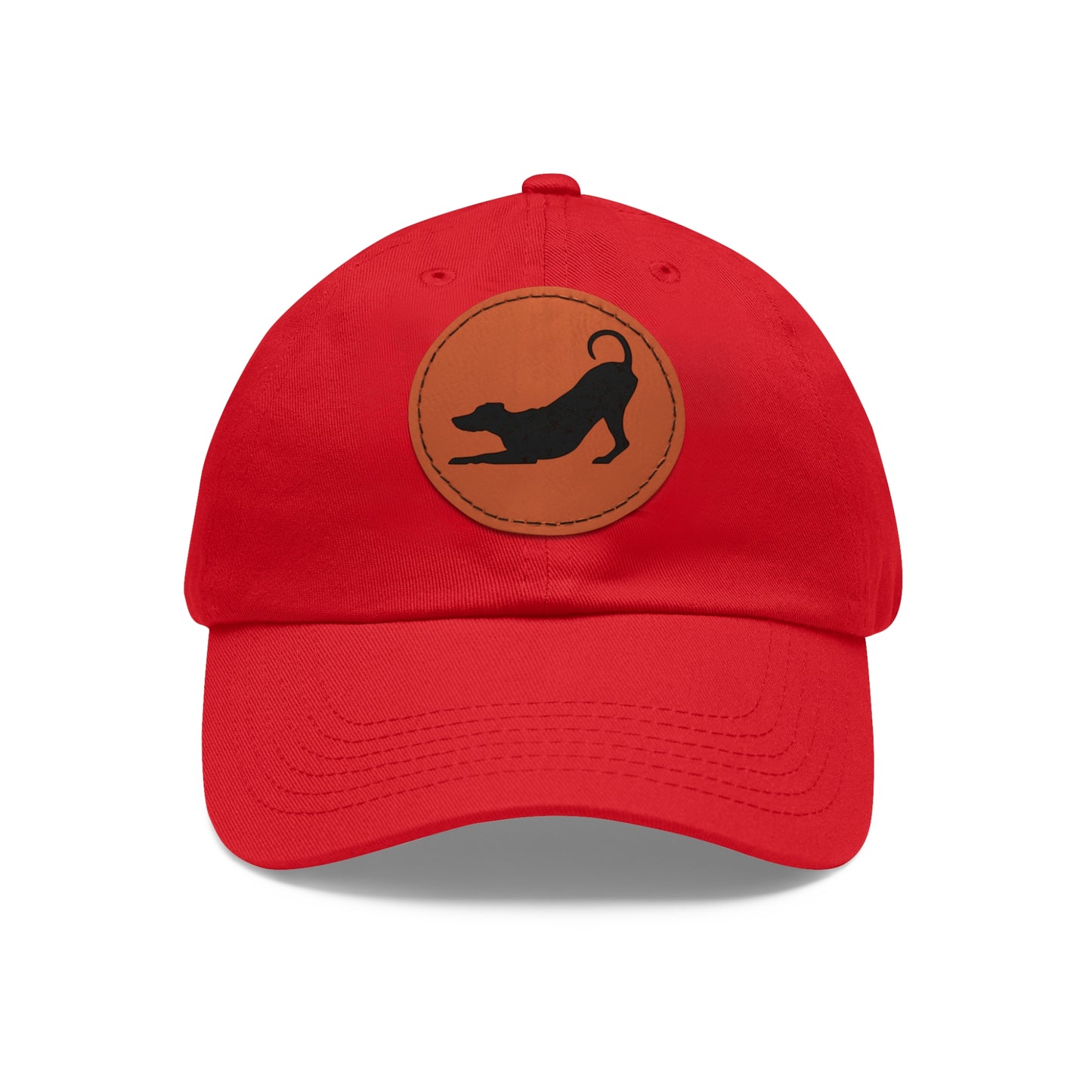 N 4 Dad Hat with Leather Patch (Round)