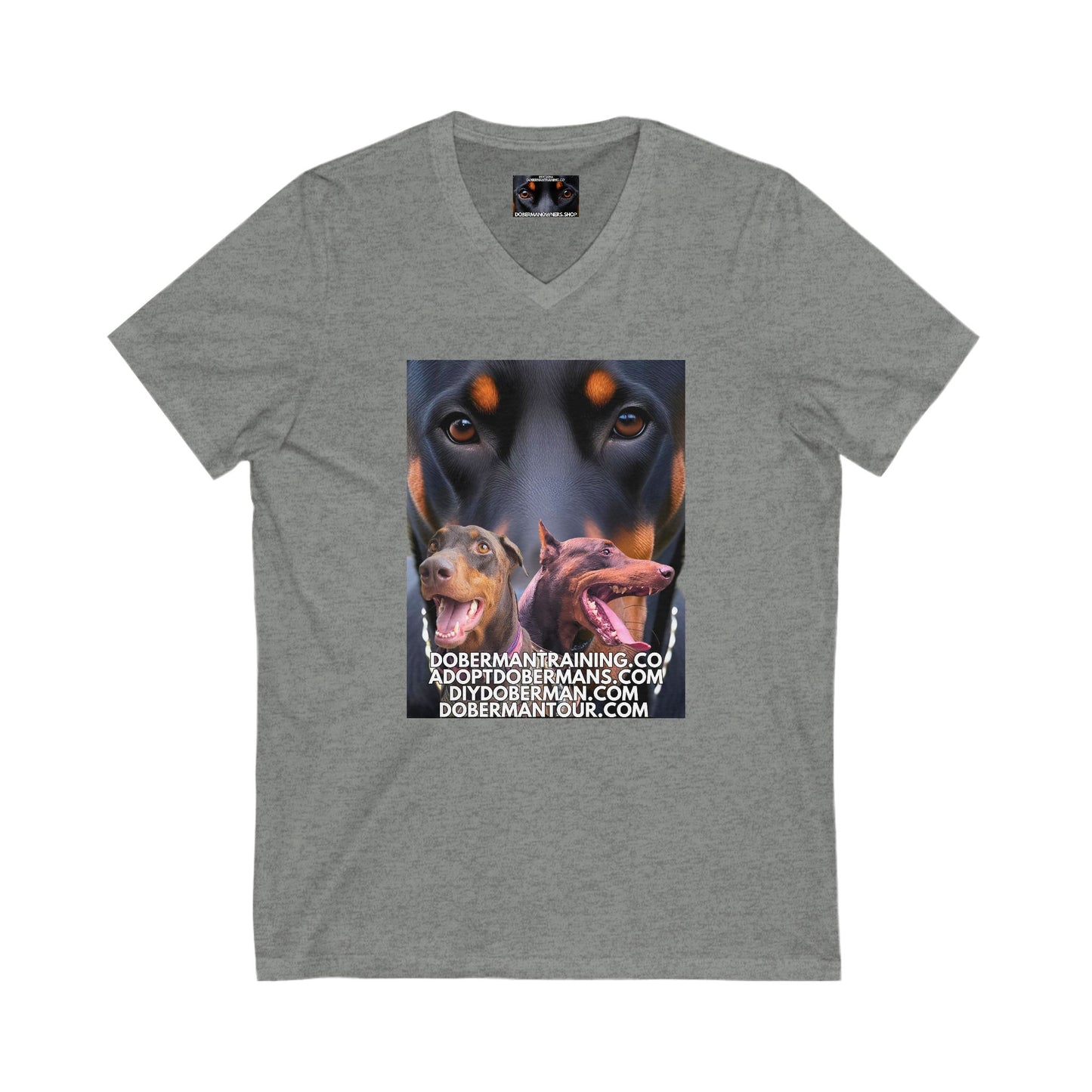 Training Tour 1 Private Label Unisex Jersey Short Sleeve V-Neck Tee