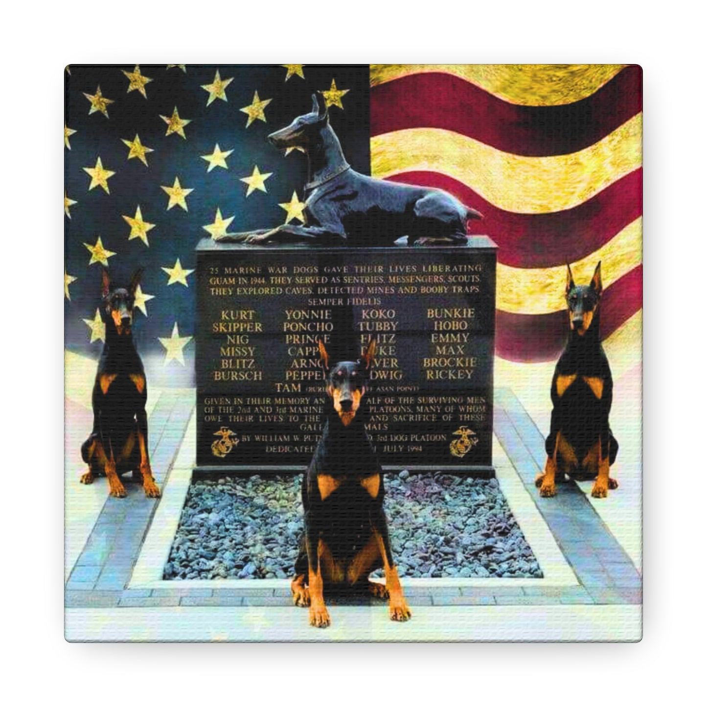 Doberman Tribute 1 Canvas