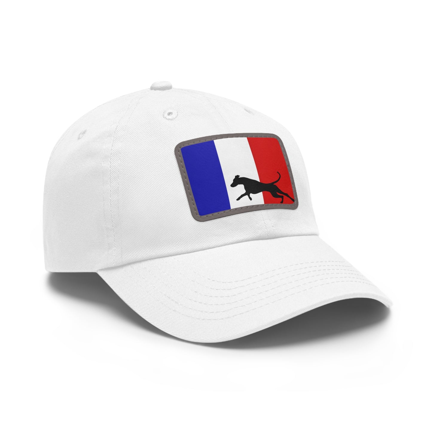 Doberman France Protect 2 Dad Hat with Leather Patch (Rectangle)