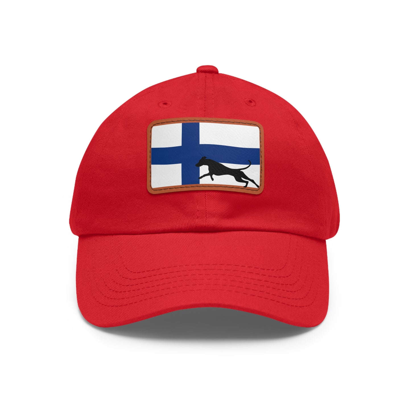 Doberman Protect Finland 2 Dad Hat with Leather Patch (Rectangle)