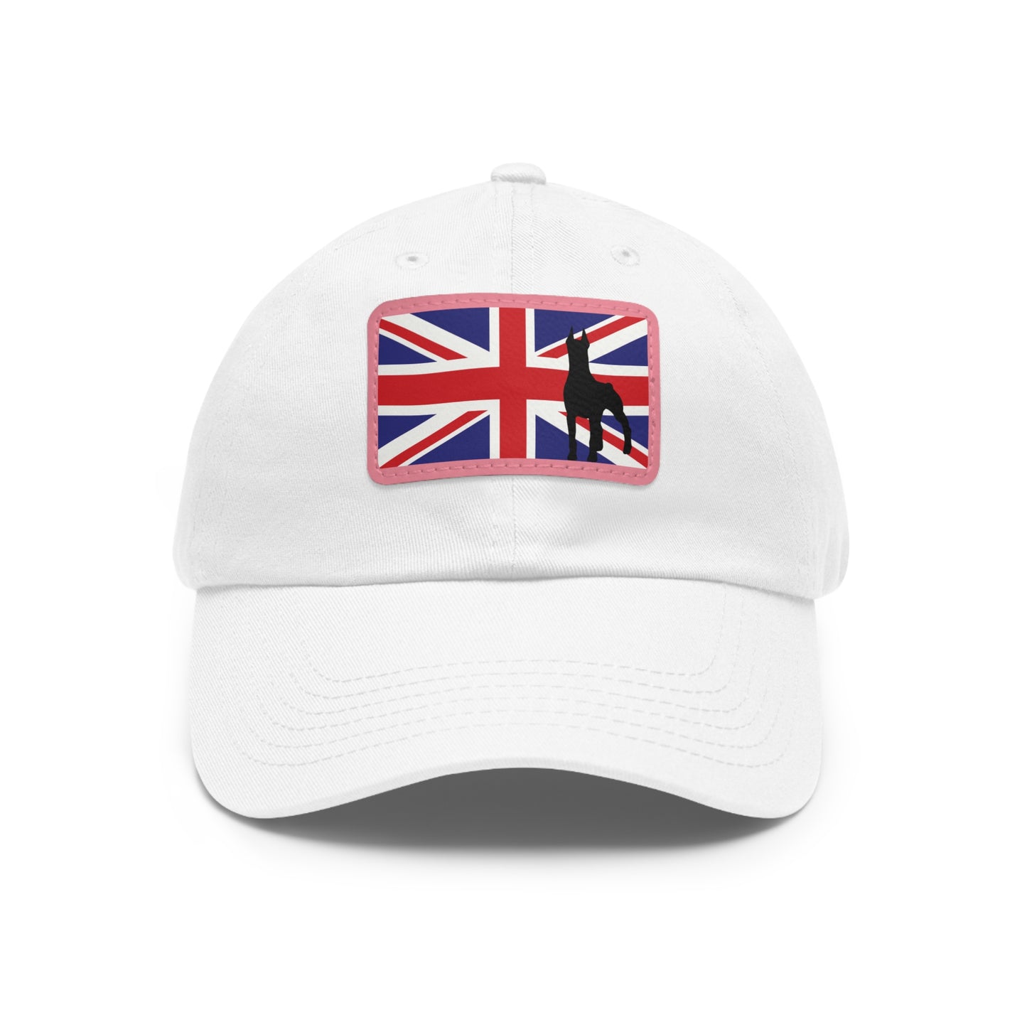 Doberman UK Protect 1 Dad Hat with Leather Patch (Rectangle)