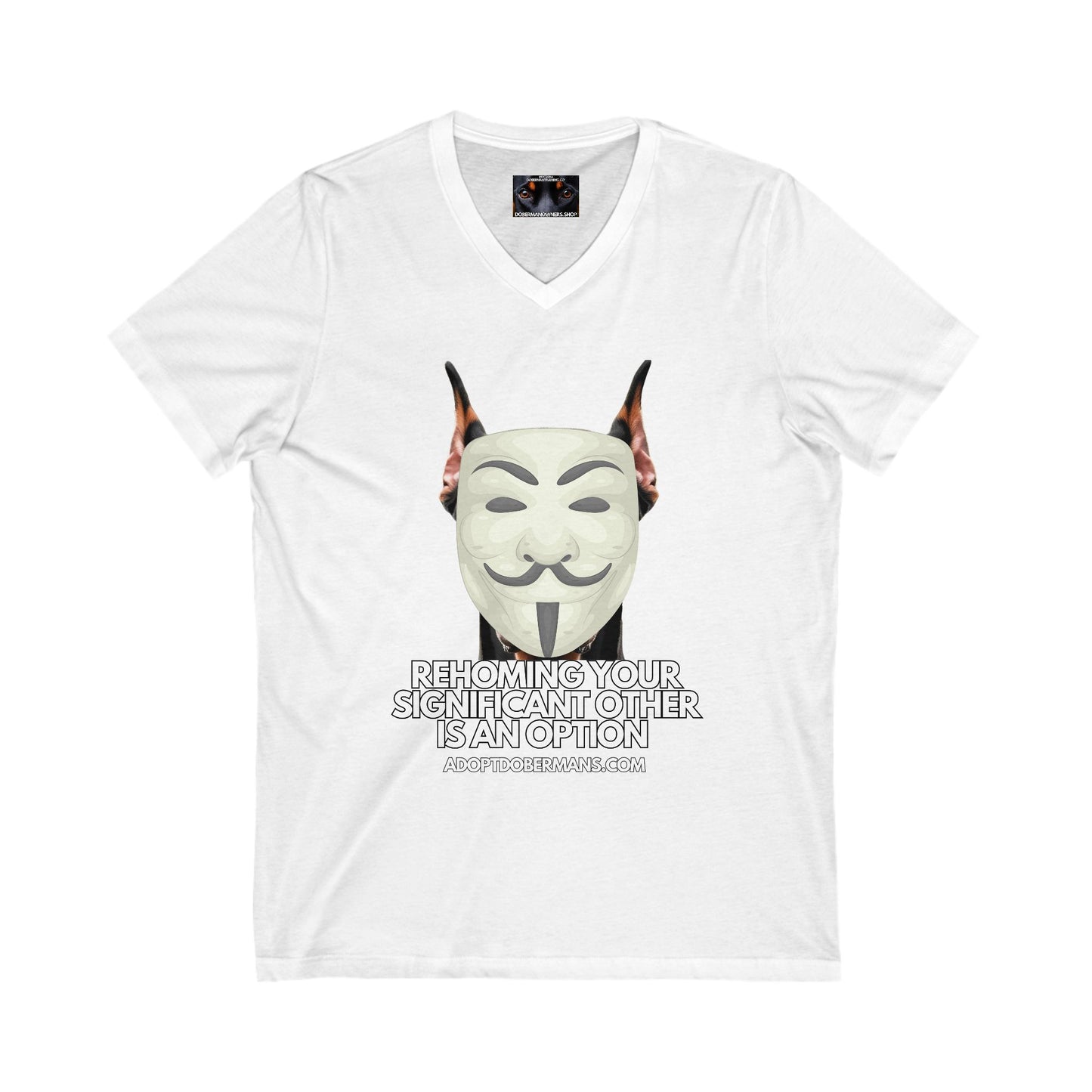 Adopt V2 Private Label Unisex Jersey Short Sleeve V-Neck Tee