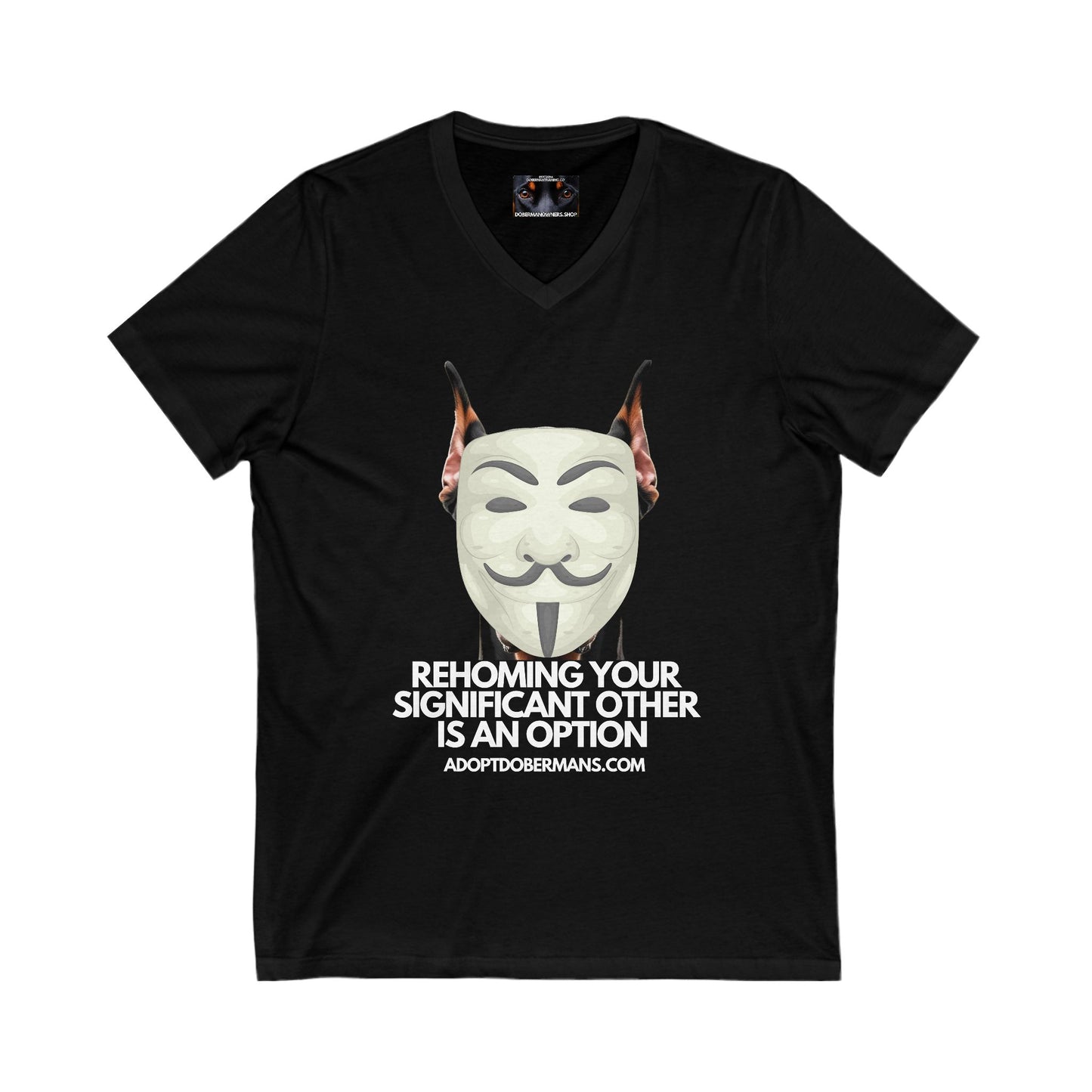Adopt V2 Private Label Unisex Jersey Short Sleeve V-Neck Tee