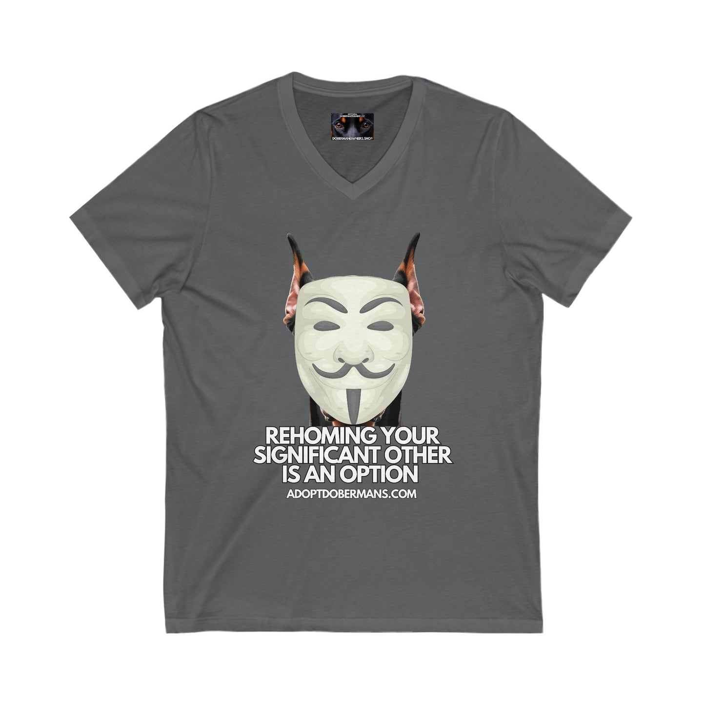 Adopt V2 Private Label Unisex Jersey Short Sleeve V-Neck Tee