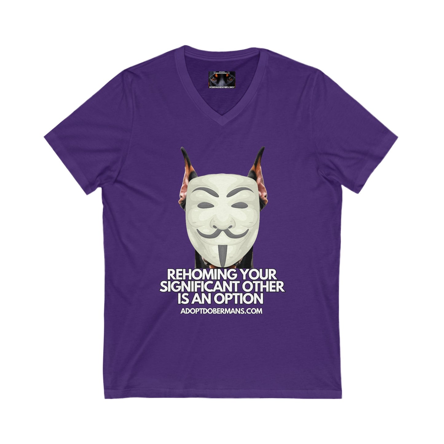 Adopt V2 Private Label Unisex Jersey Short Sleeve V-Neck Tee
