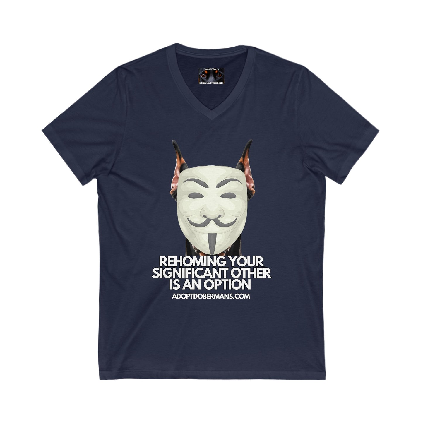 Adopt V2 Private Label Unisex Jersey Short Sleeve V-Neck Tee