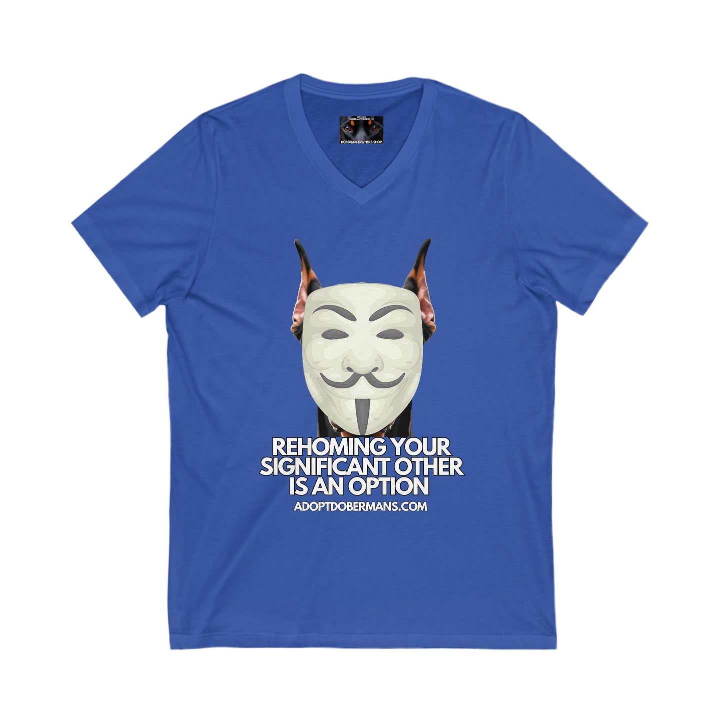 Adopt V2 Private Label Unisex Jersey Short Sleeve V-Neck Tee
