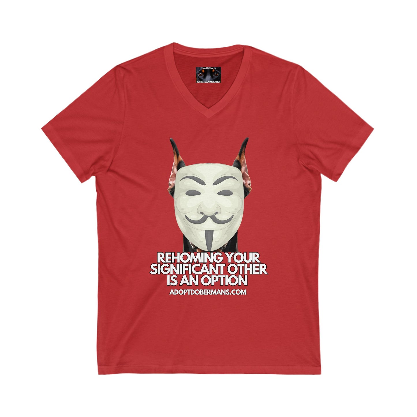 Adopt V2 Private Label Unisex Jersey Short Sleeve V-Neck Tee