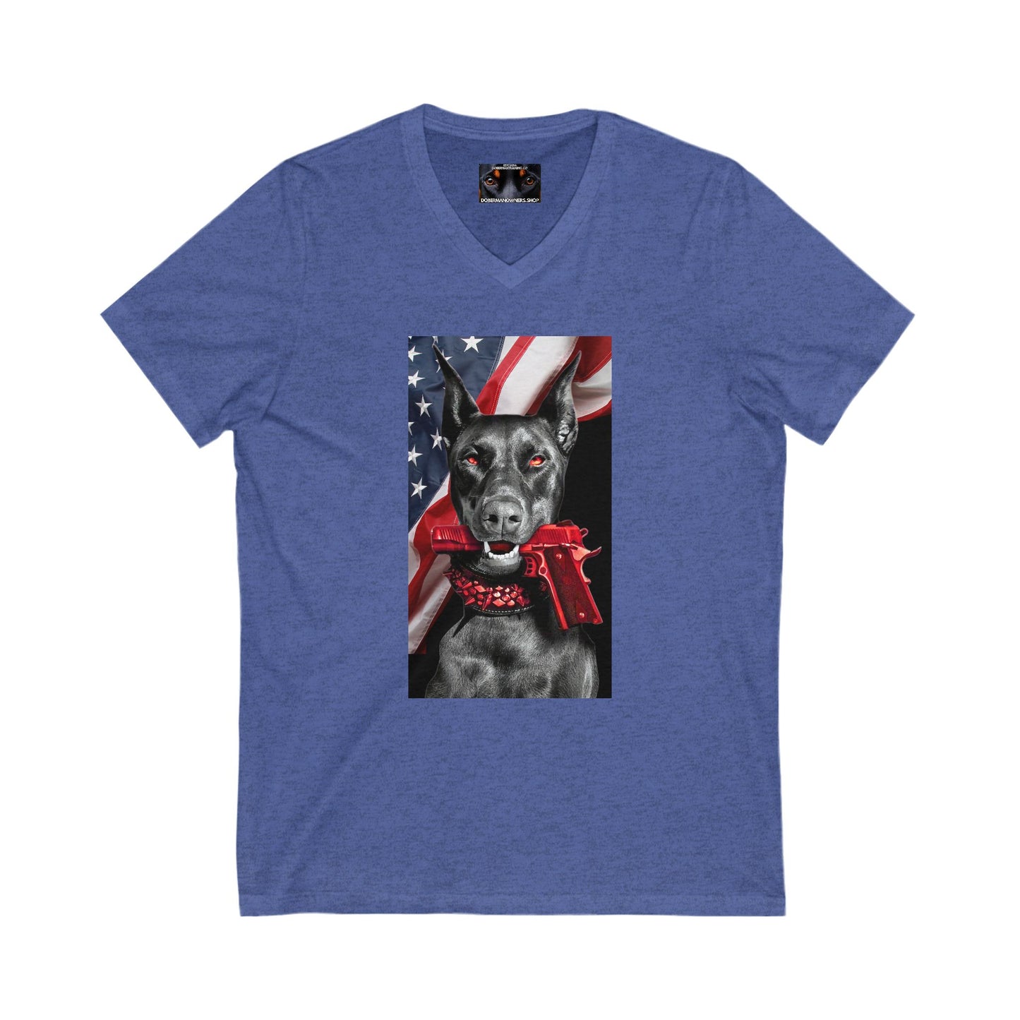 RWB 2 Private Label Unisex Jersey Short Sleeve V-Neck Tee