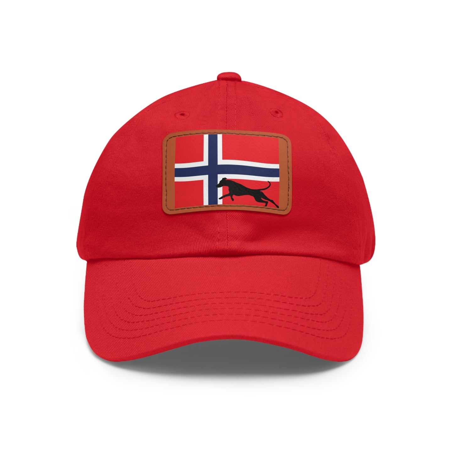 Doberman Norway Protect 1 Dad Hat with Leather Patch (Rectangle)