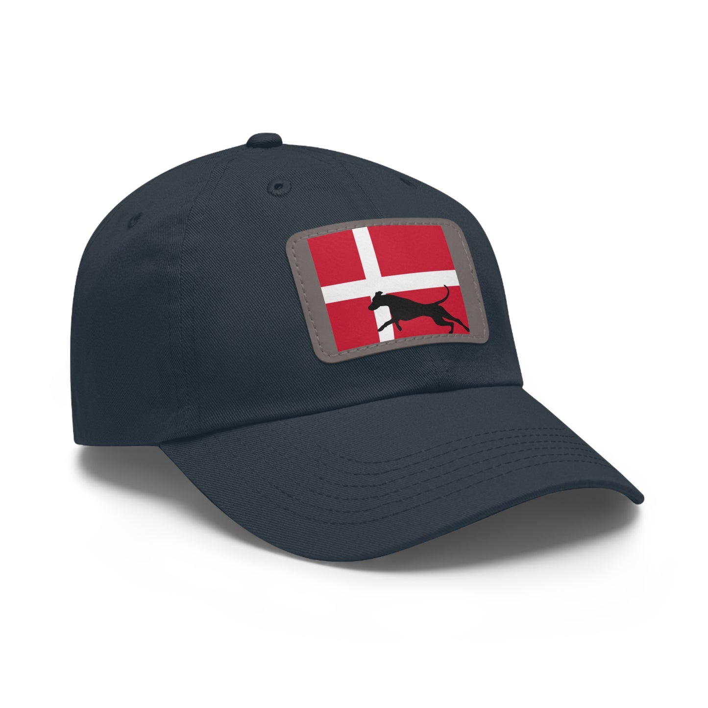 Doberman Denmark Protect 1 Dad Hat with Leather Patch (Rectangle)