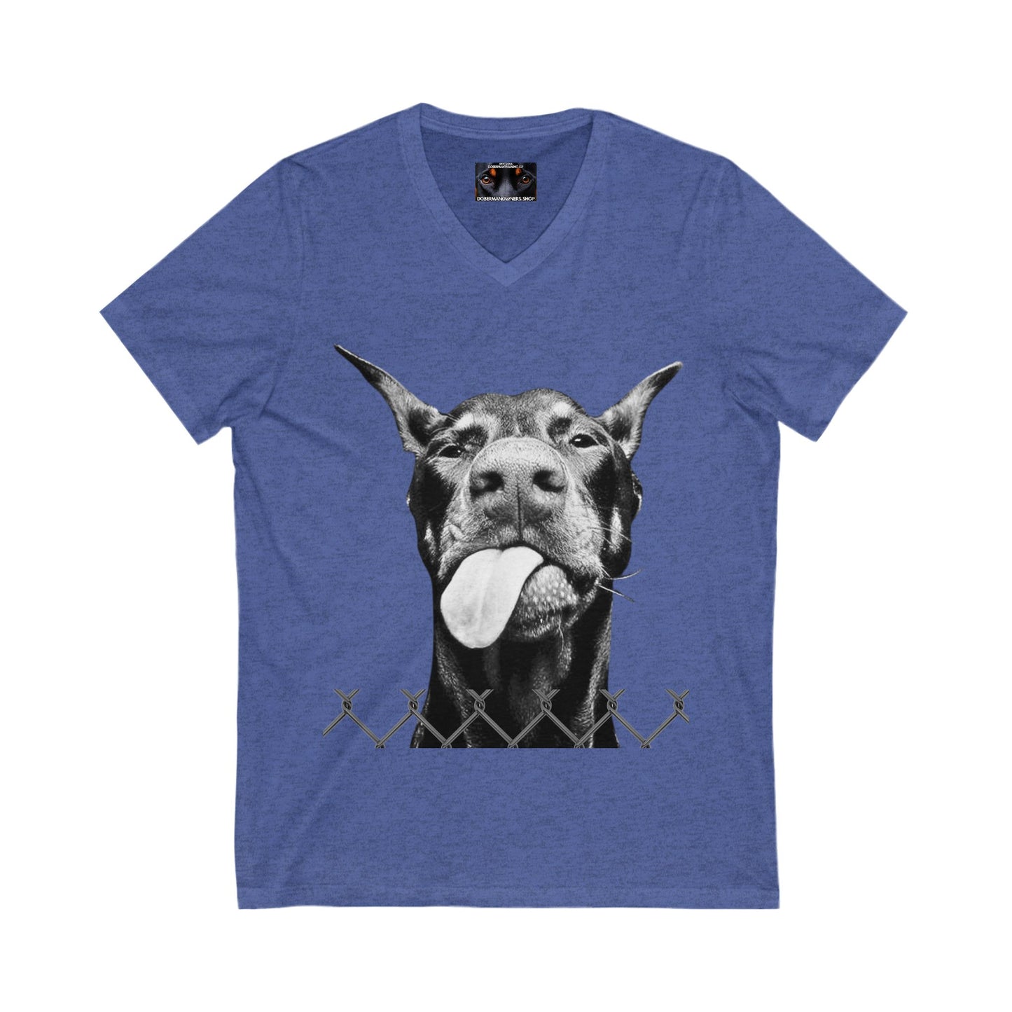 Hi 1 Unisex Jersey Short Sleeve V-Neck Tee
