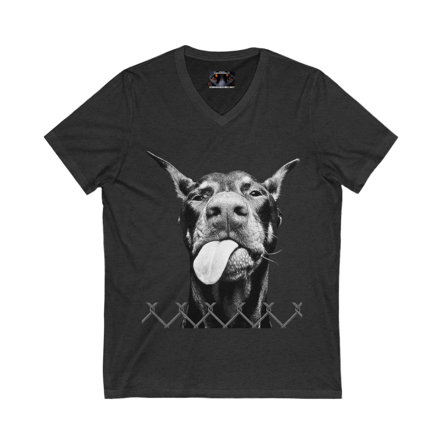Hi 1 Unisex Jersey Short Sleeve V-Neck Tee