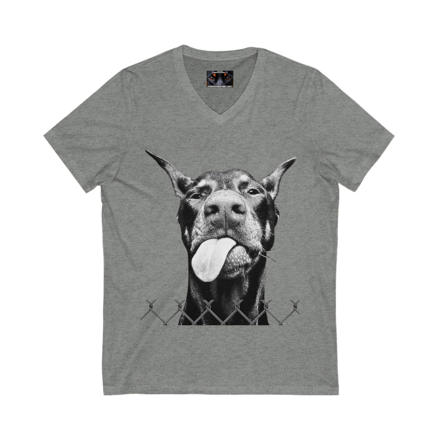 Hi 1 Unisex Jersey Short Sleeve V-Neck Tee