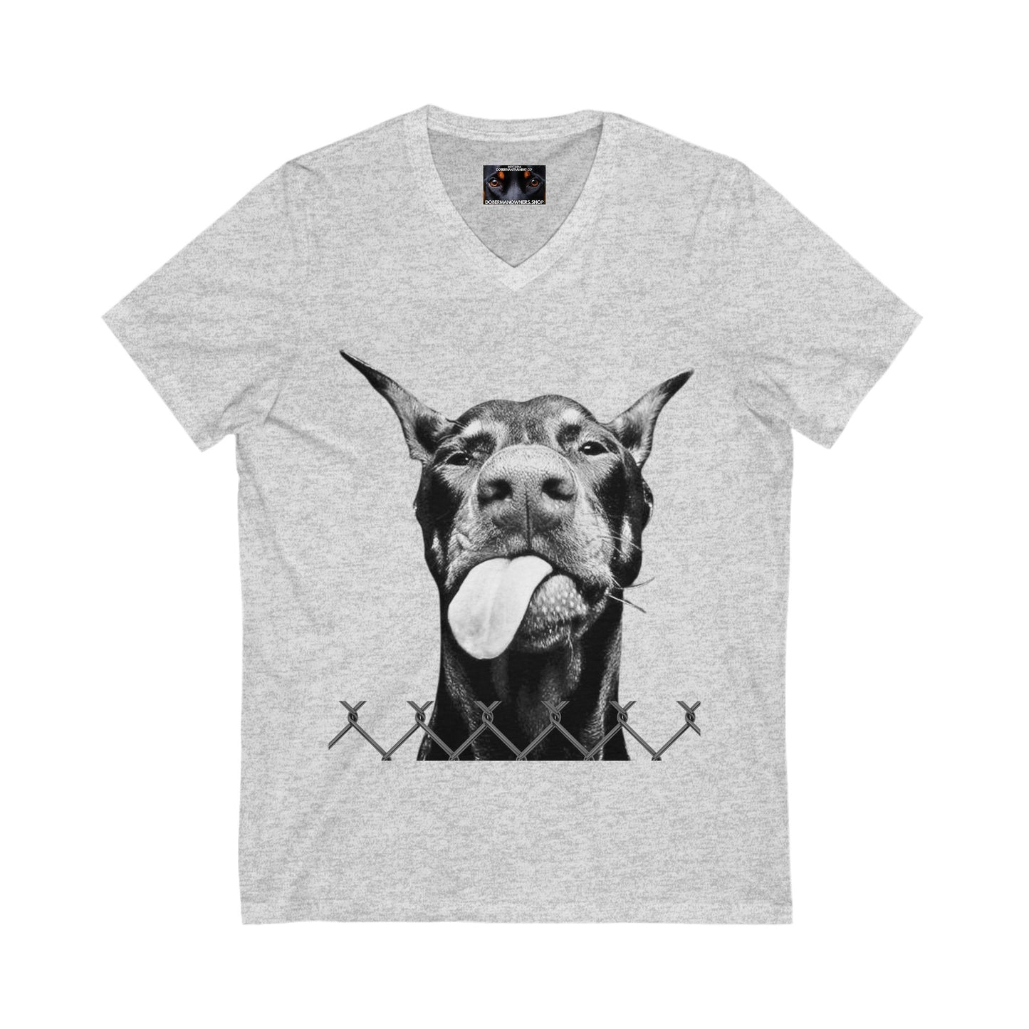 Hi 1 Unisex Jersey Short Sleeve V-Neck Tee