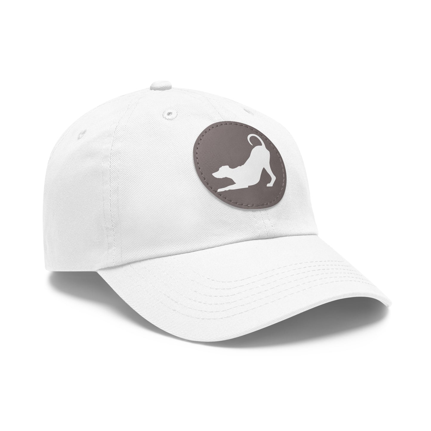 N 2 Dad Hat with Leather Patch (Round)