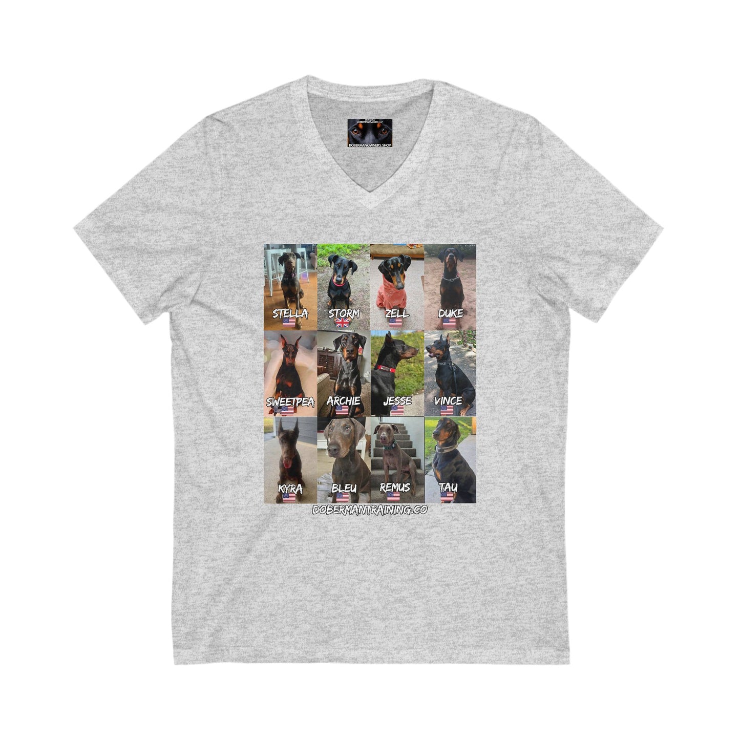 Fam 1 Sit Private Label Unisex Jersey Short Sleeve V-Neck Tee