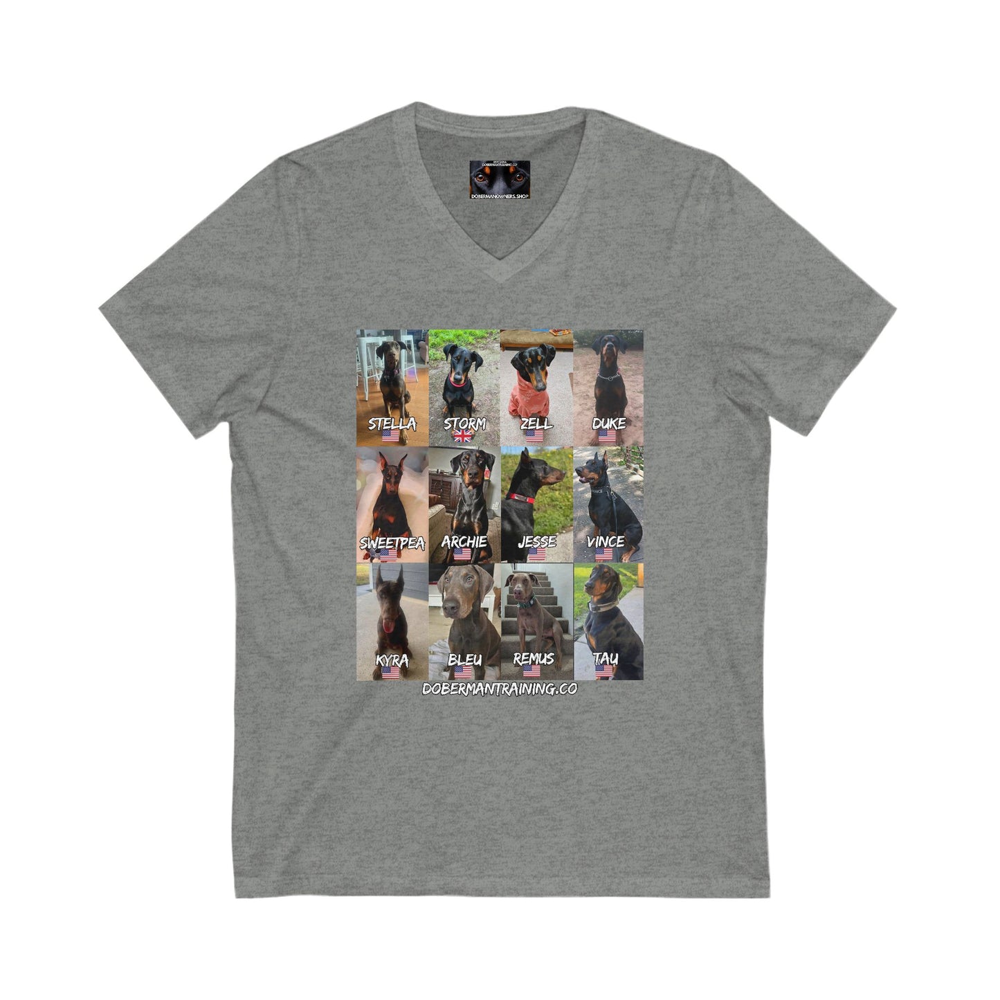Fam 1 Sit Private Label Unisex Jersey Short Sleeve V-Neck Tee