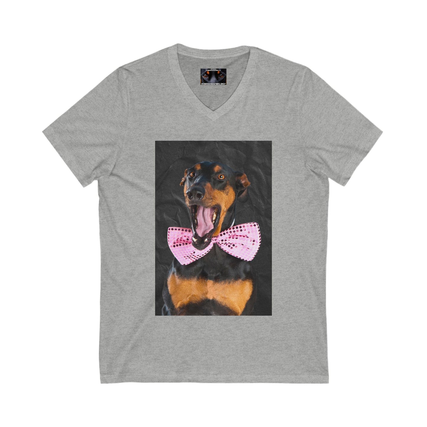 The Smile Private Label Unisex Jersey Short Sleeve V-Neck Tee