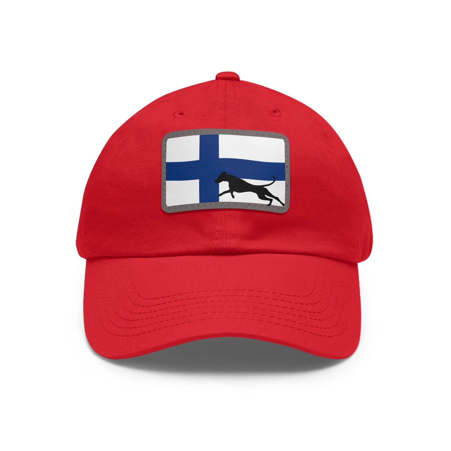 Doberman Protect Finland 2 Dad Hat with Leather Patch (Rectangle)