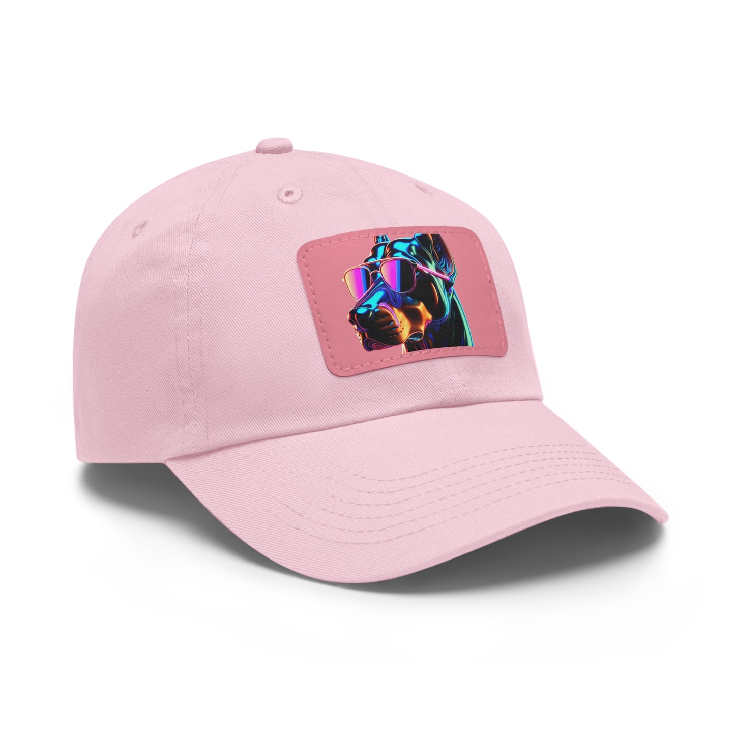 Doberman Stunna 1 Dad Hat with Leather Patch (Rectangle)