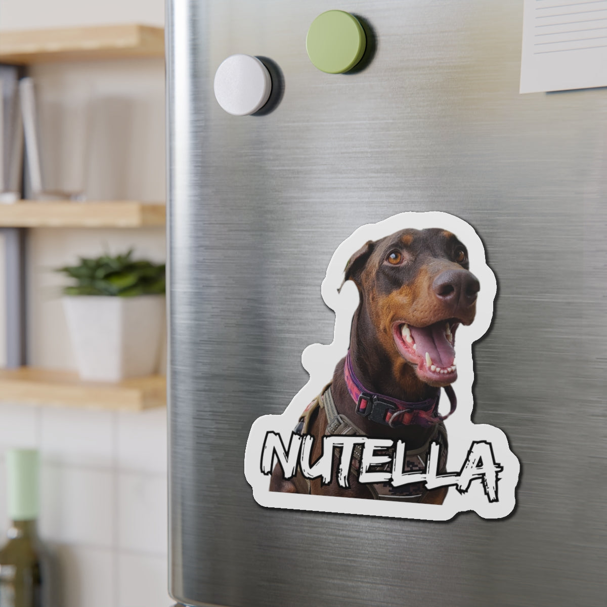 Custom Doberman Die-Cut Magnet