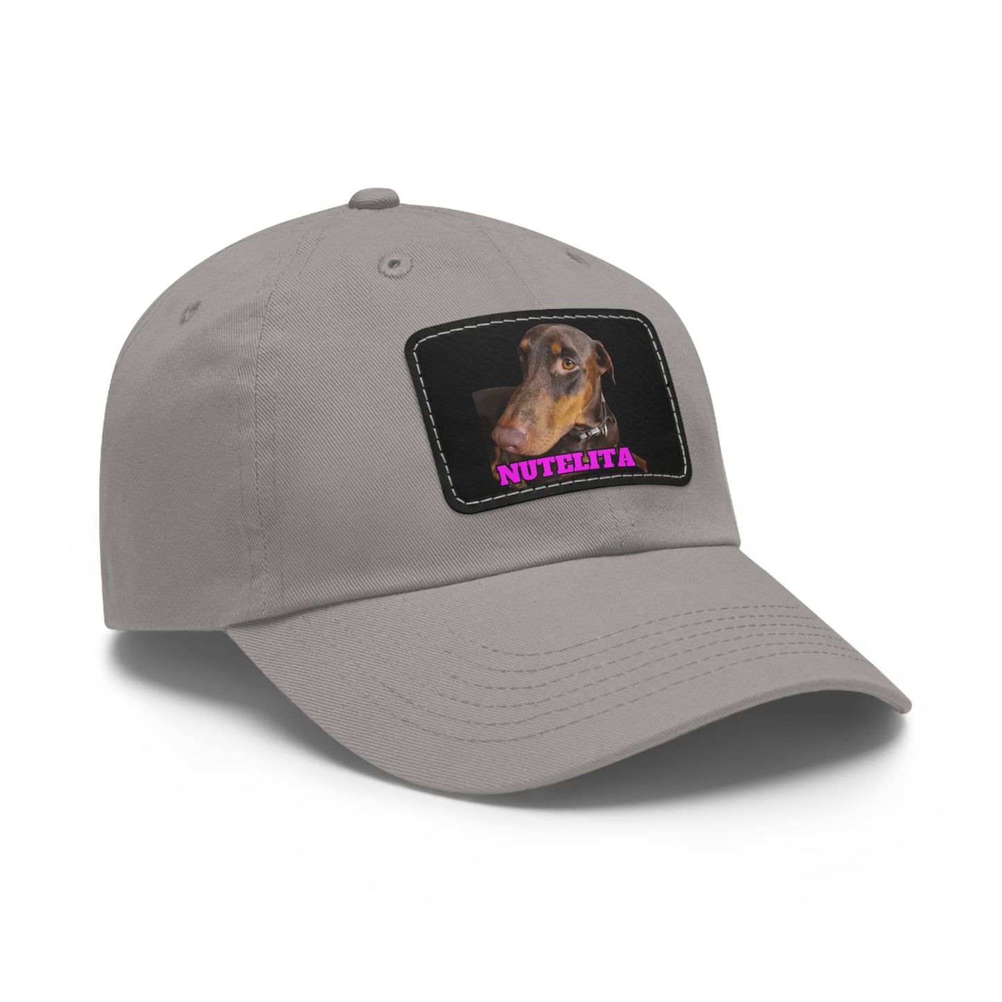 Custom Picture & Text Dad Hat with Leather Patch (Rectangle)