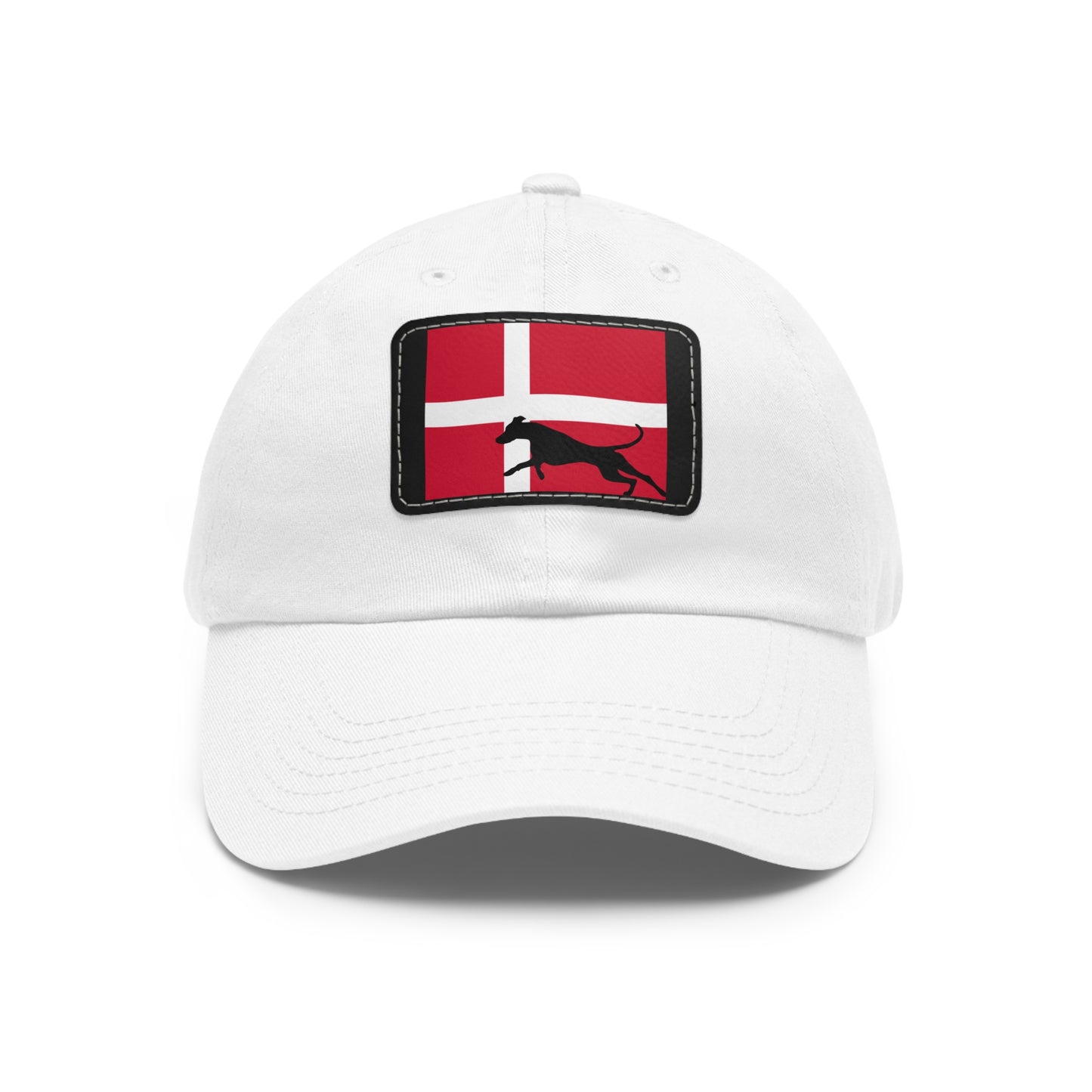 Doberman Denmark Protect 1 Dad Hat with Leather Patch (Rectangle)