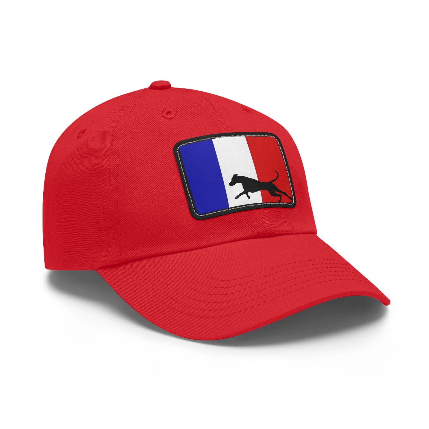 Doberman France Protect 2 Dad Hat with Leather Patch (Rectangle)