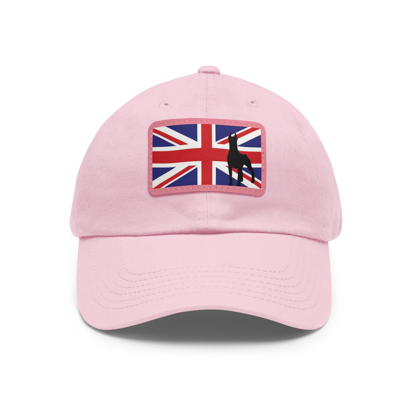 Doberman UK Protect 1 Dad Hat with Leather Patch (Rectangle)
