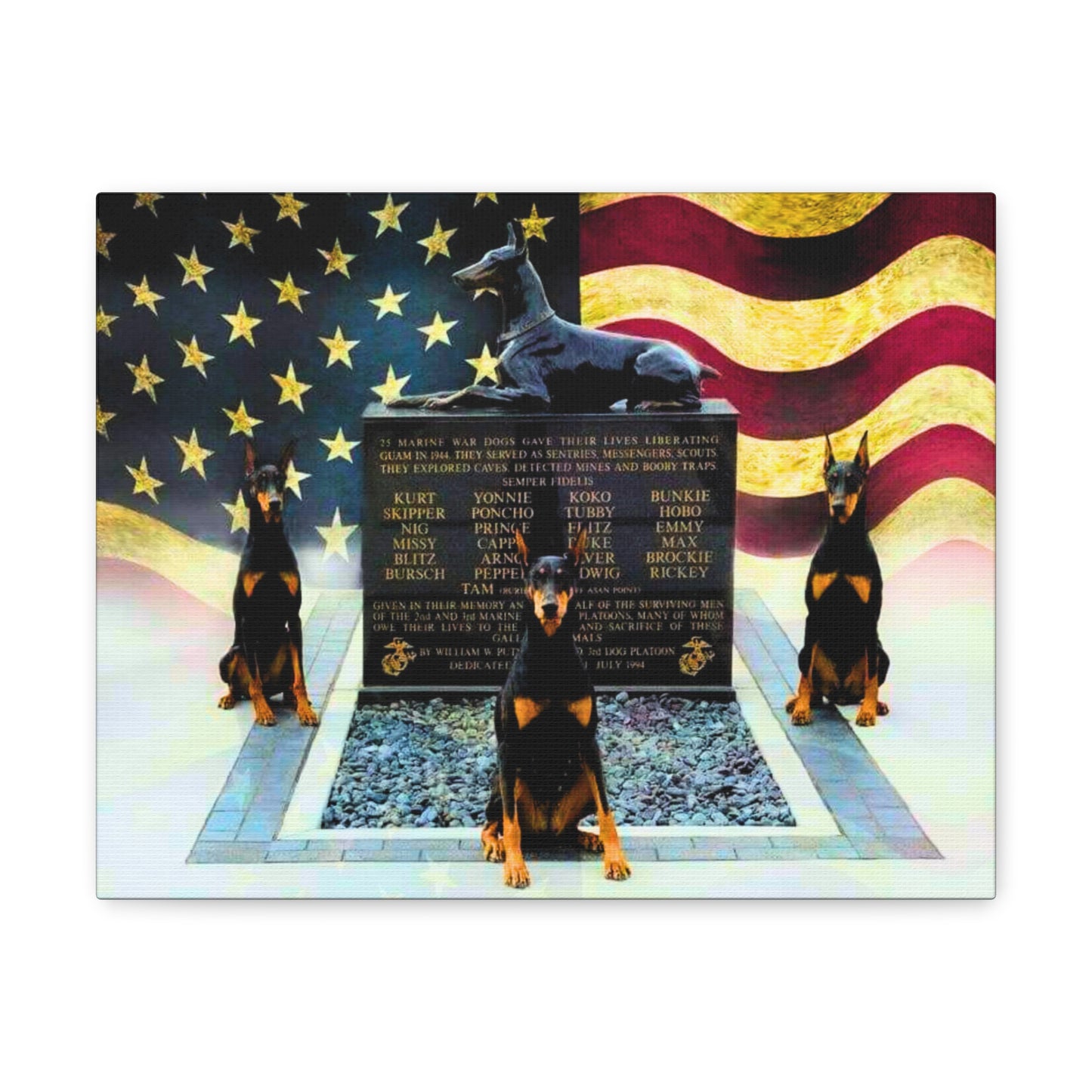 Doberman Tribute 1 Canvas