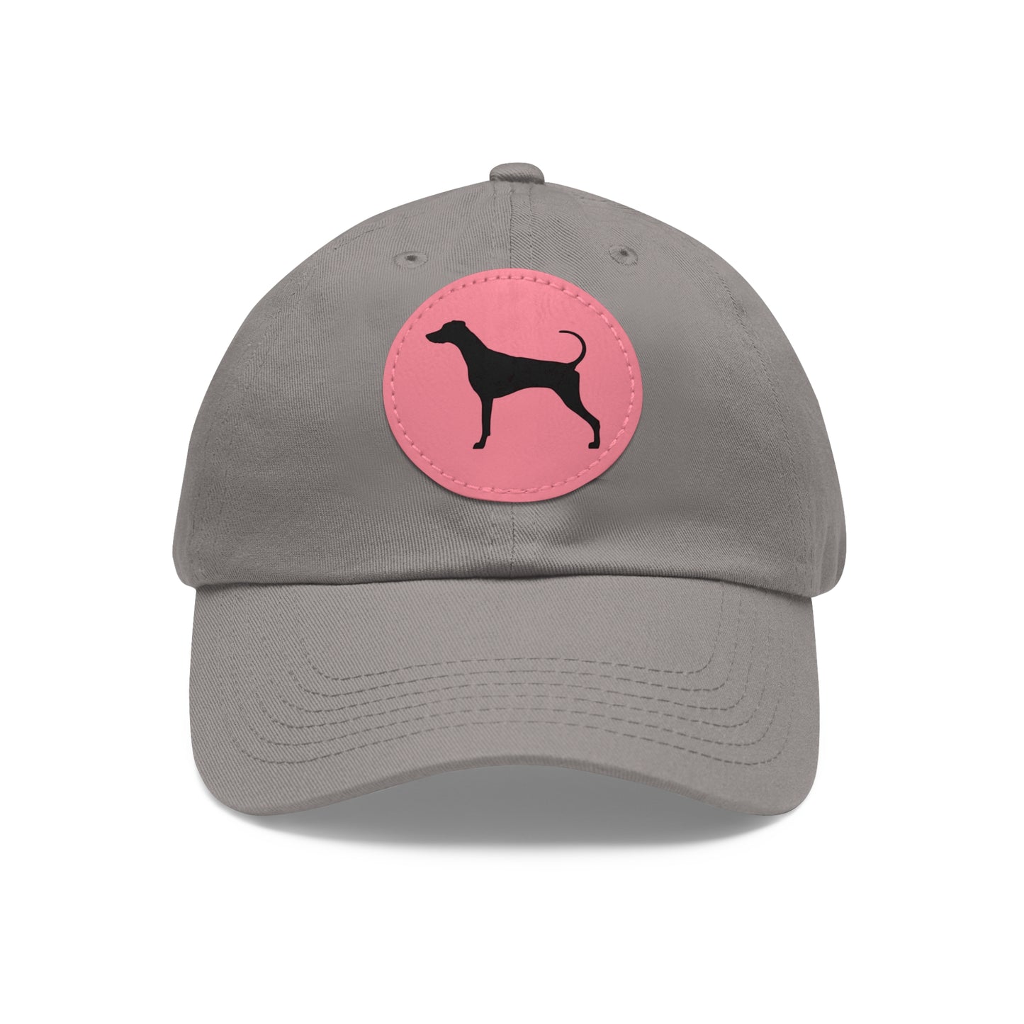 N 6 Dad Hat with Leather Patch (Round)