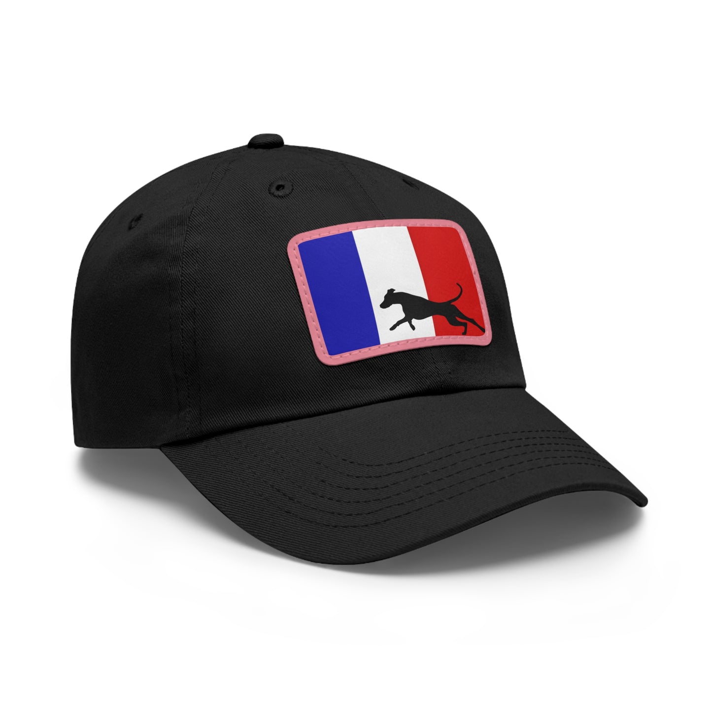 Doberman France Protect 2 Dad Hat with Leather Patch (Rectangle)