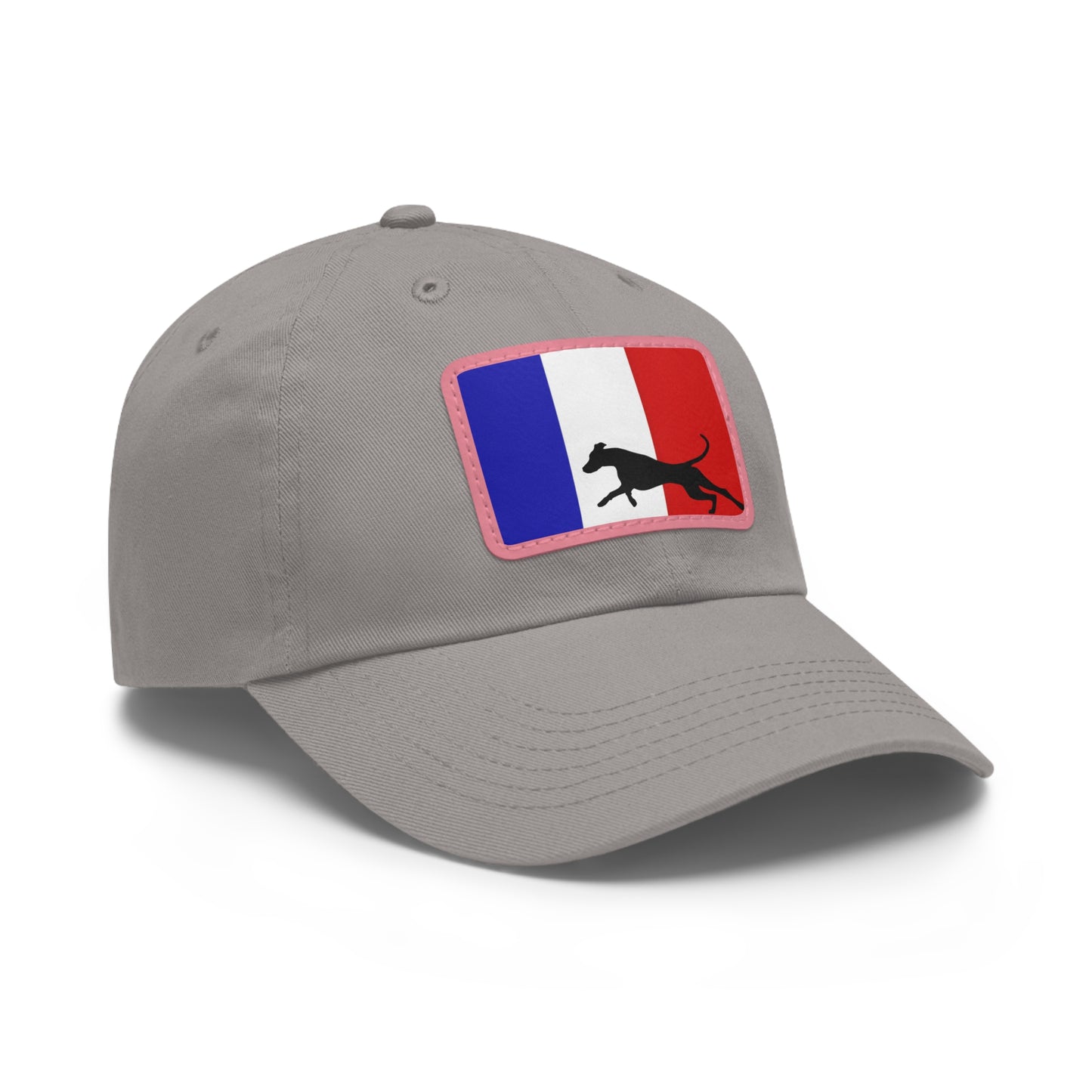 Doberman France Protect 2 Dad Hat with Leather Patch (Rectangle)