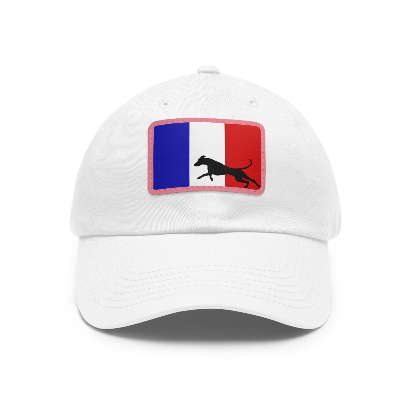 Doberman France Protect 2 Dad Hat with Leather Patch (Rectangle)