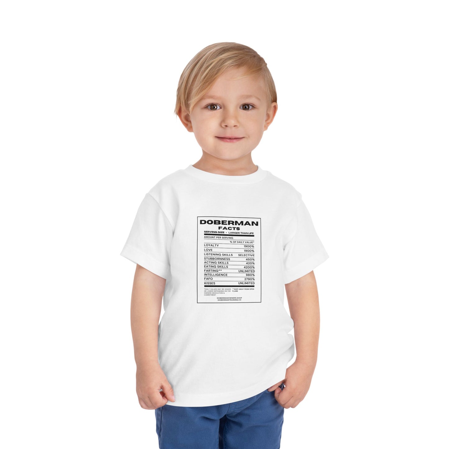 Doberman Facts 1 Toddler Short Sleeve Tee