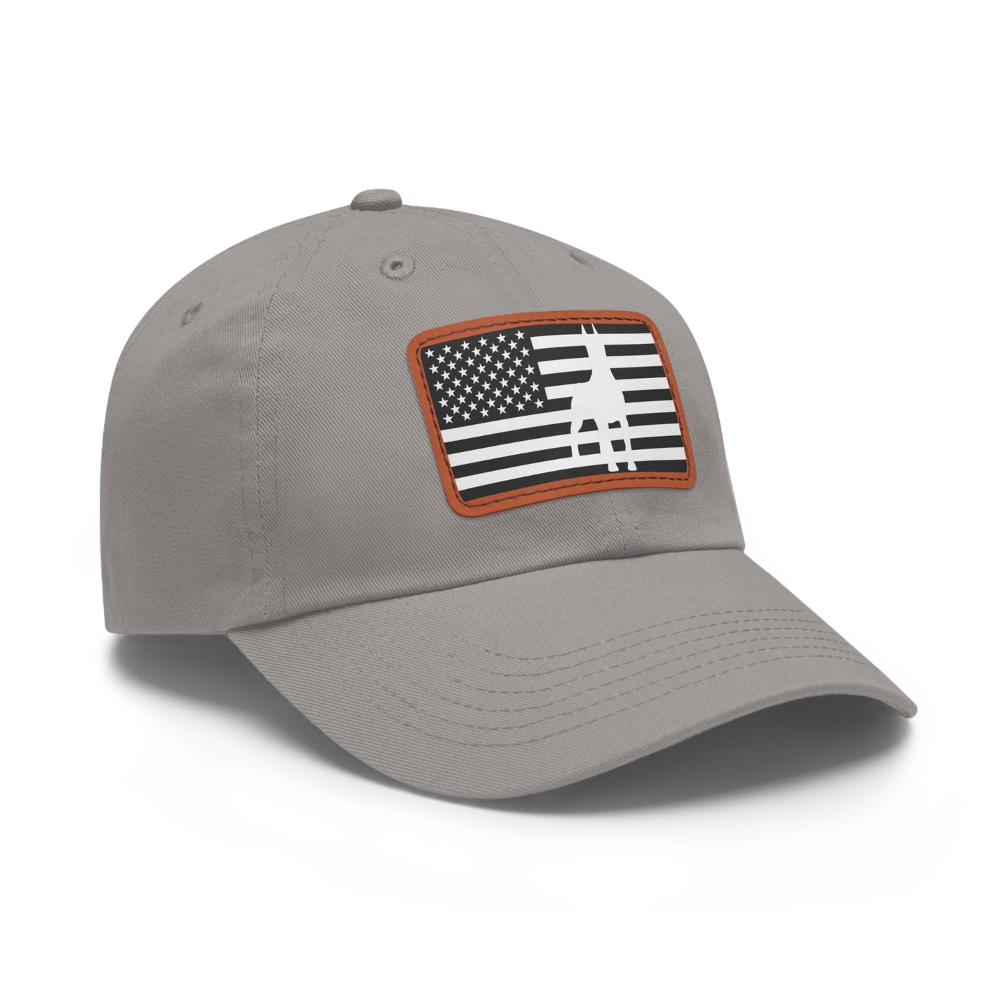 Doberman Protect 1 Dad Hat with Leather Patch (Rectangle)