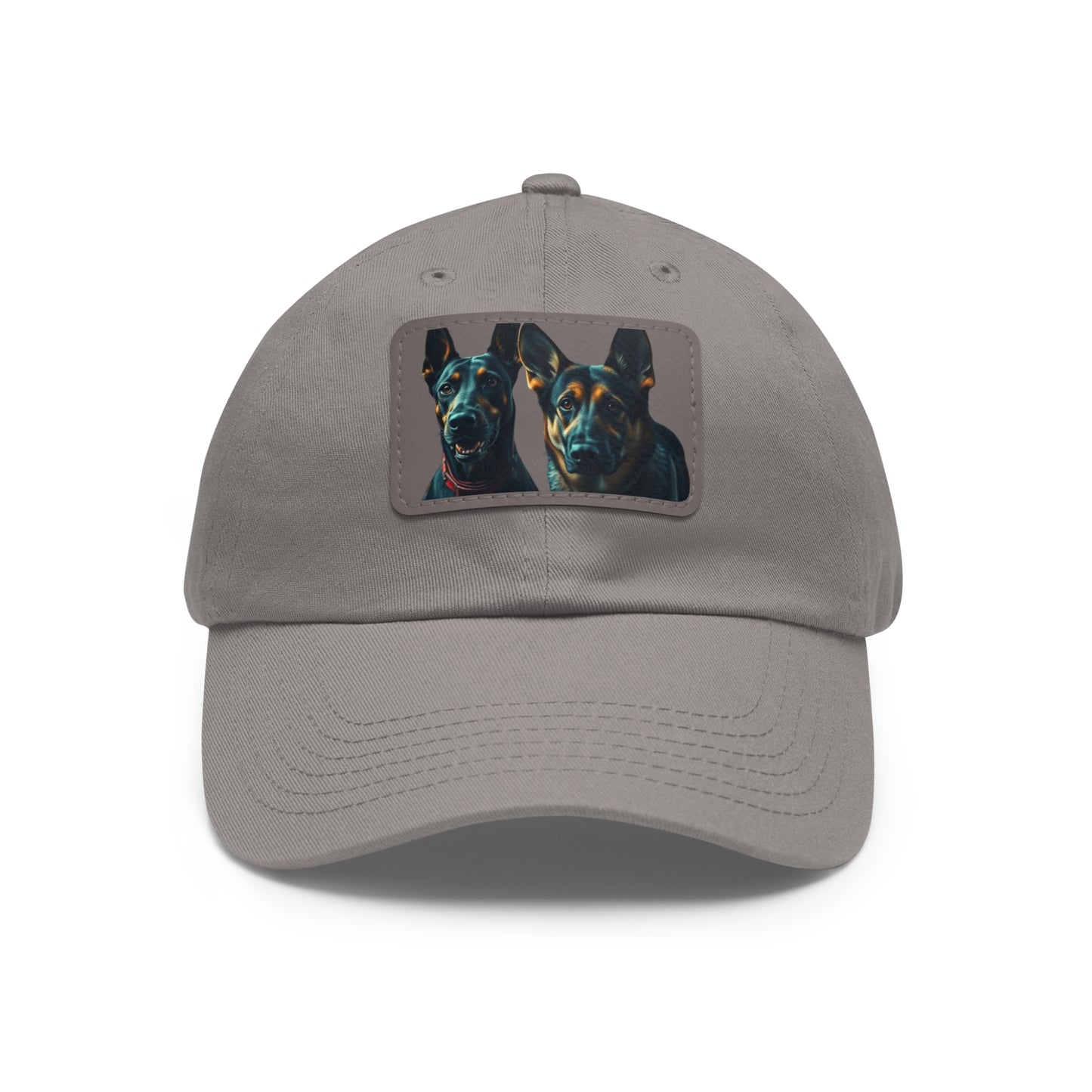 Dynamic Duo Dad Hat with Leather Patch (Rectangle)